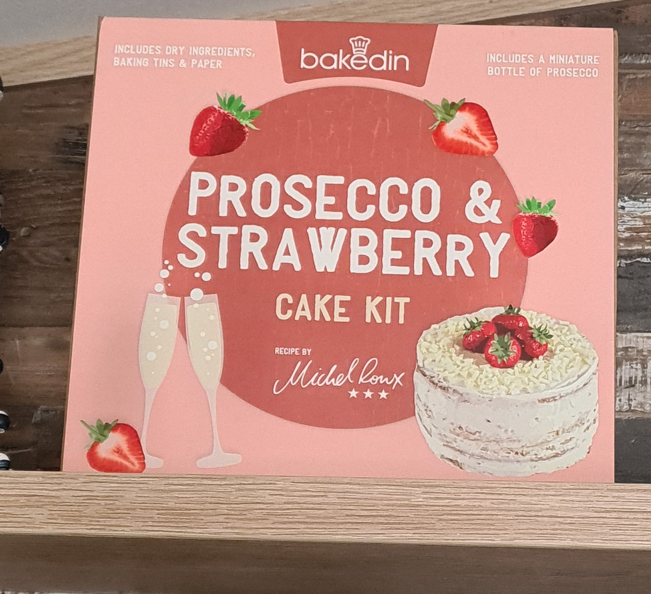Strawberry and Prosecco Cake Kit from BakedIn